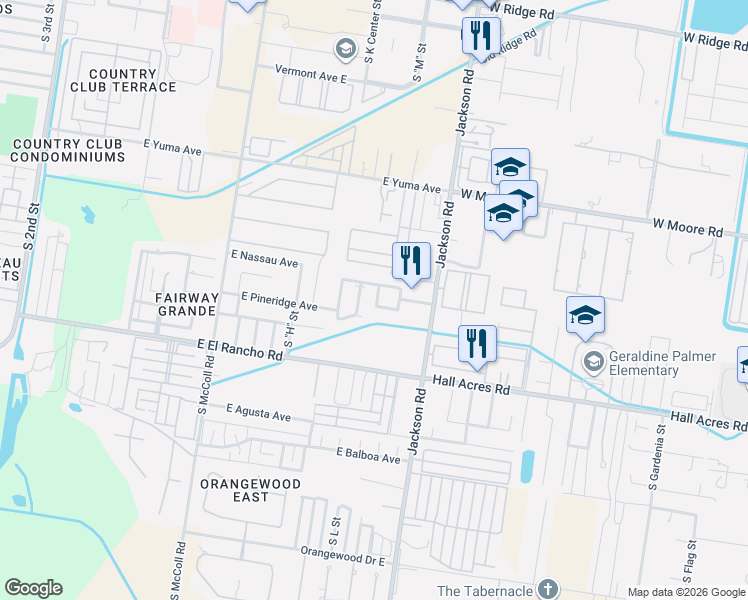 map of restaurants, bars, coffee shops, grocery stores, and more near 3011 South L Lane in McAllen