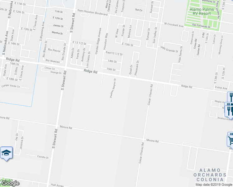 map of restaurants, bars, coffee shops, grocery stores, and more near 1708 Piedras Negras Street in San Juan