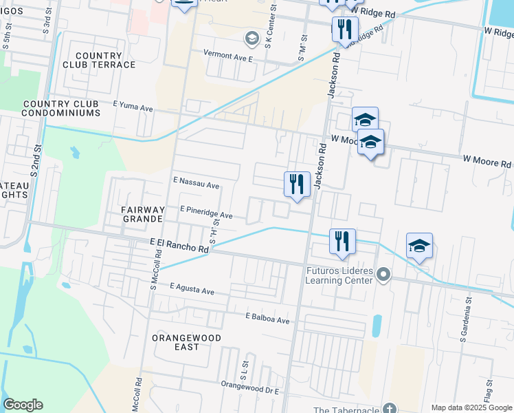 map of restaurants, bars, coffee shops, grocery stores, and more near 3013 South K Center in McAllen