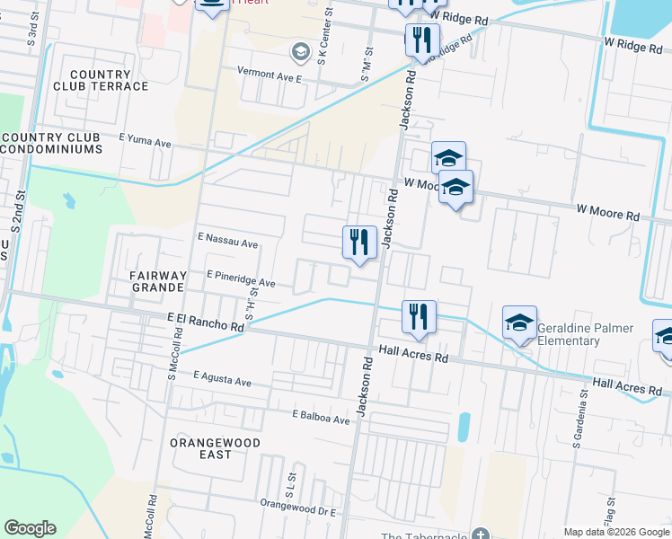 map of restaurants, bars, coffee shops, grocery stores, and more near 3011 South L Lane in McAllen