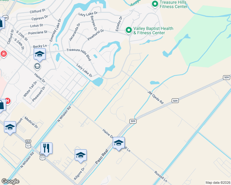 map of restaurants, bars, coffee shops, grocery stores, and more near 3410 Kelsey in San Benito