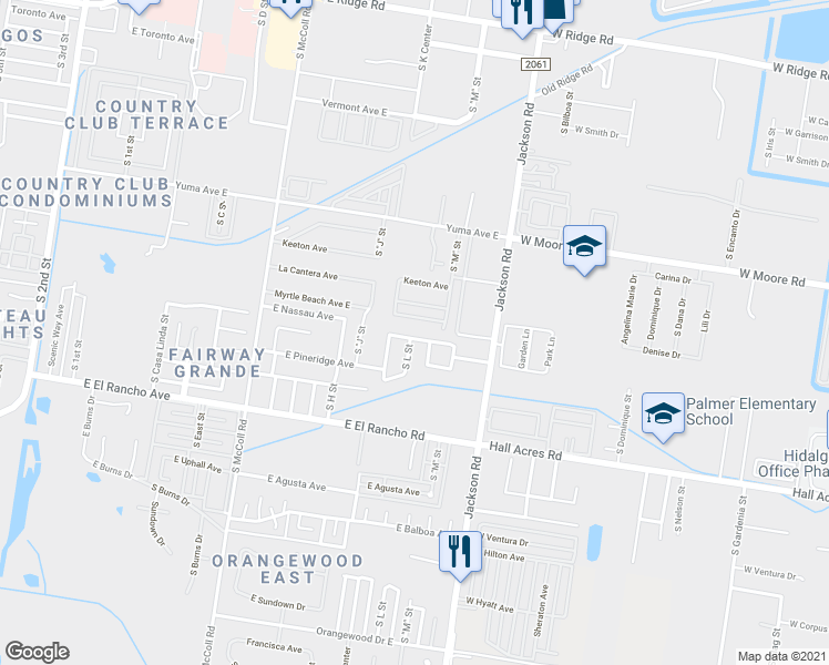 map of restaurants, bars, coffee shops, grocery stores, and more near 1320 La Cantera Avenue in McAllen