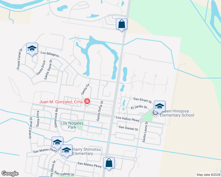 map of restaurants, bars, coffee shops, grocery stores, and more near 3500 Los Milagros in Mission
