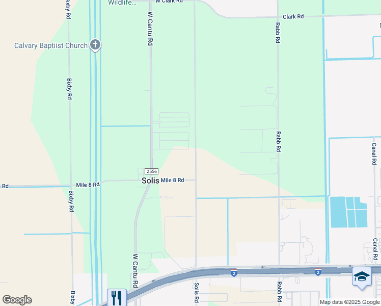 map of restaurants, bars, coffee shops, grocery stores, and more near 26601 Old Solis Road in La Feria