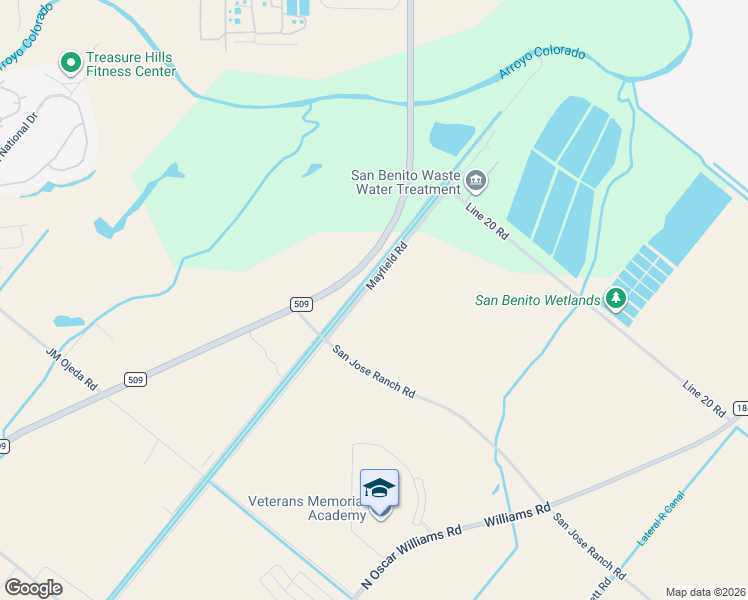 map of restaurants, bars, coffee shops, grocery stores, and more near 26563 Mayfield Road in San Benito