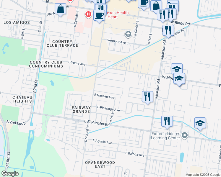 map of restaurants, bars, coffee shops, grocery stores, and more near 812 East la Cantera Avenue in McAllen
