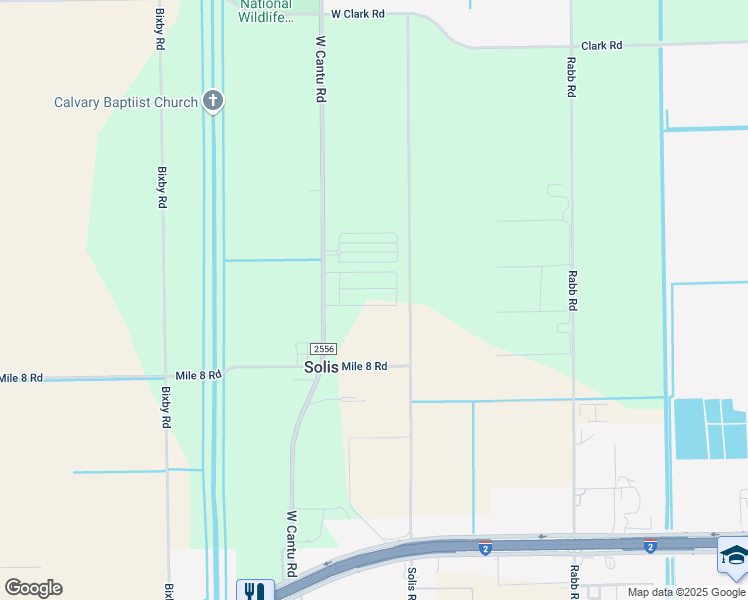 map of restaurants, bars, coffee shops, grocery stores, and more near 25700-26628 Solis Road in La Feria