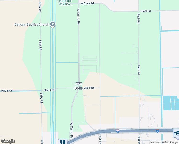 map of restaurants, bars, coffee shops, grocery stores, and more near 25700-26628 Solis Road in La Feria