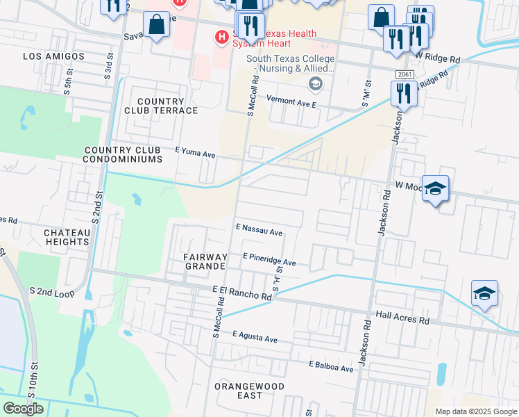 map of restaurants, bars, coffee shops, grocery stores, and more near 812 East la Cantera Avenue in McAllen