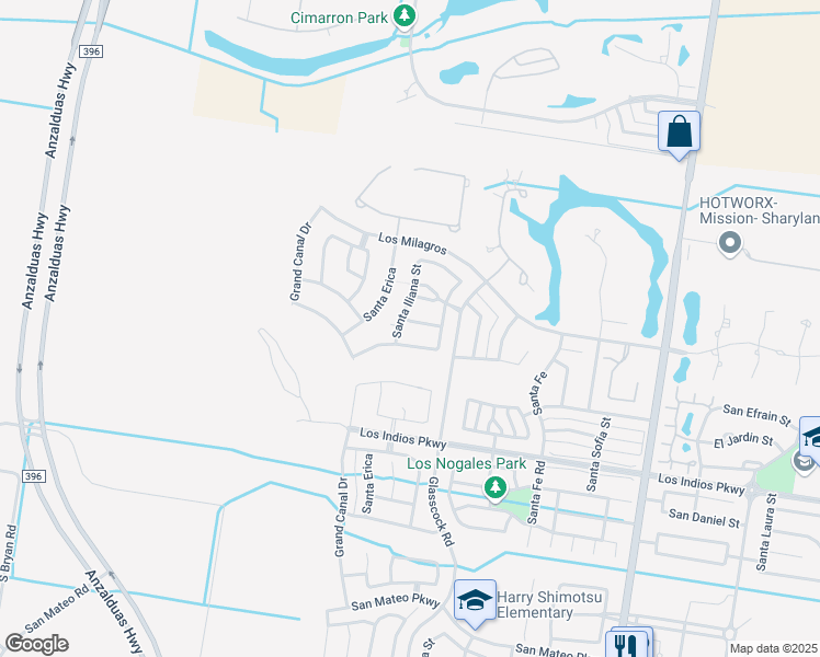 map of restaurants, bars, coffee shops, grocery stores, and more near 2602 San Diego in Mission