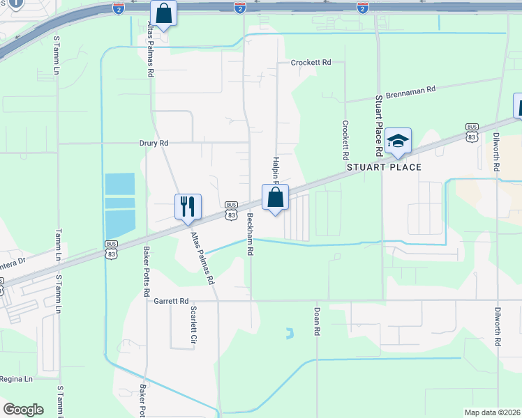 map of restaurants, bars, coffee shops, grocery stores, and more near 16011-16049 U.S. 83 Business in Harlingen