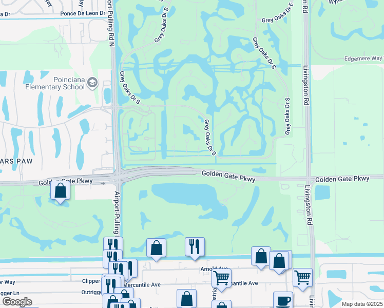 map of restaurants, bars, coffee shops, grocery stores, and more near 2095 Rivoli Court in Naples
