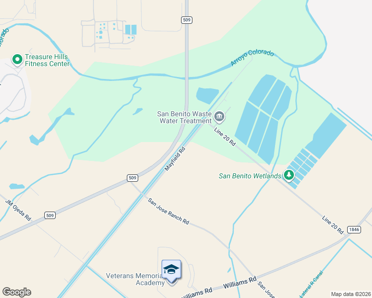 map of restaurants, bars, coffee shops, grocery stores, and more near 26443 Mayfield Road in San Benito
