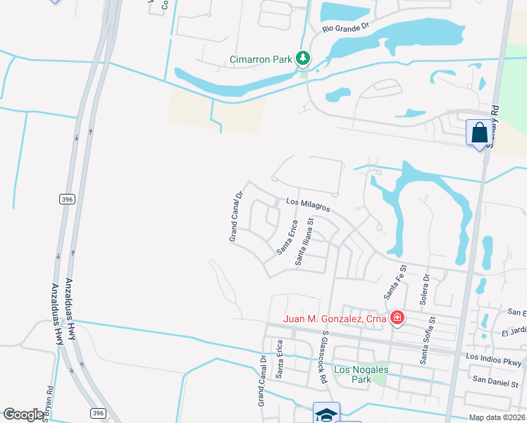 map of restaurants, bars, coffee shops, grocery stores, and more near 2506 Santa Paula in Mission