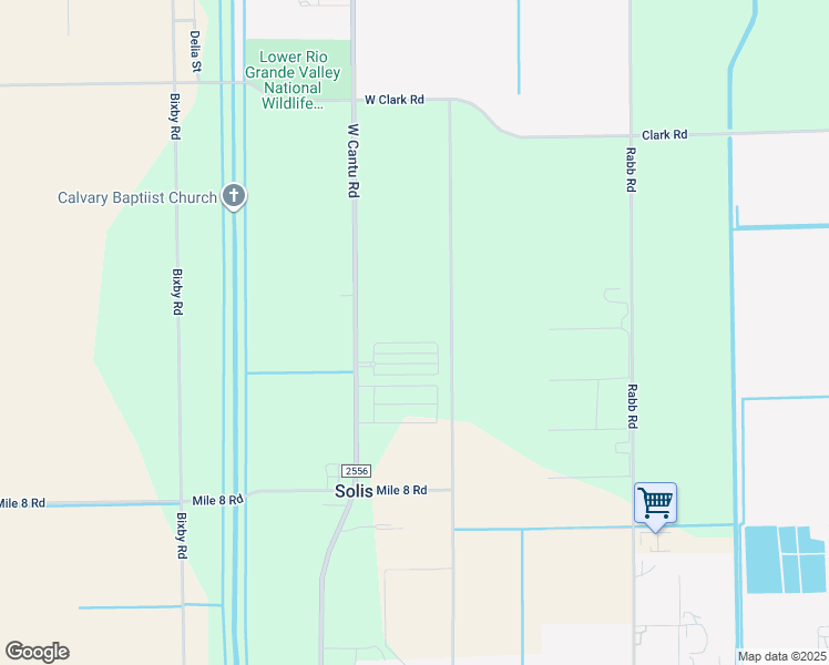 map of restaurants, bars, coffee shops, grocery stores, and more near 2400 Solis Road in La Feria
