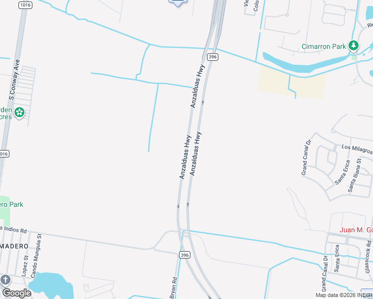 map of restaurants, bars, coffee shops, grocery stores, and more near Farm to Market 396 in Palmview