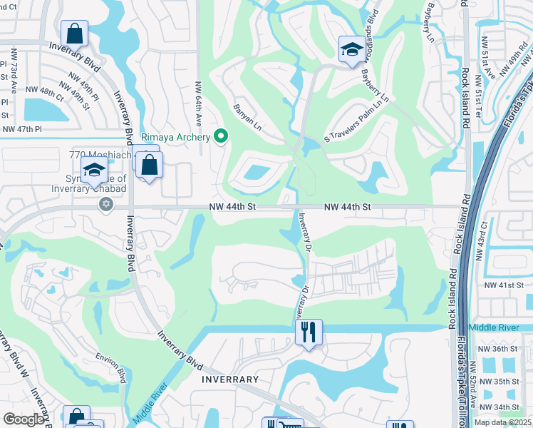 map of restaurants, bars, coffee shops, grocery stores, and more near in Tamarac
