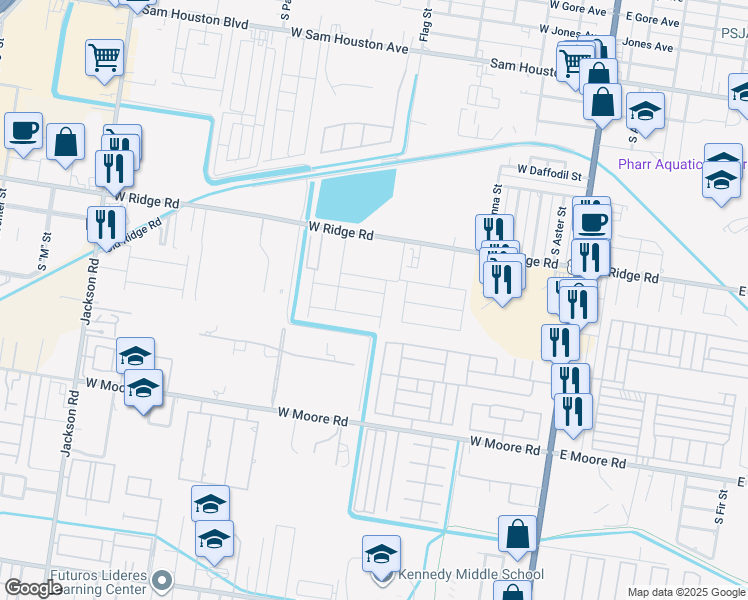 map of restaurants, bars, coffee shops, grocery stores, and more near 803 West Carmel Avenue in Pharr