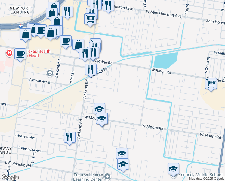 map of restaurants, bars, coffee shops, grocery stores, and more near 1701 West Smith Drive in Pharr