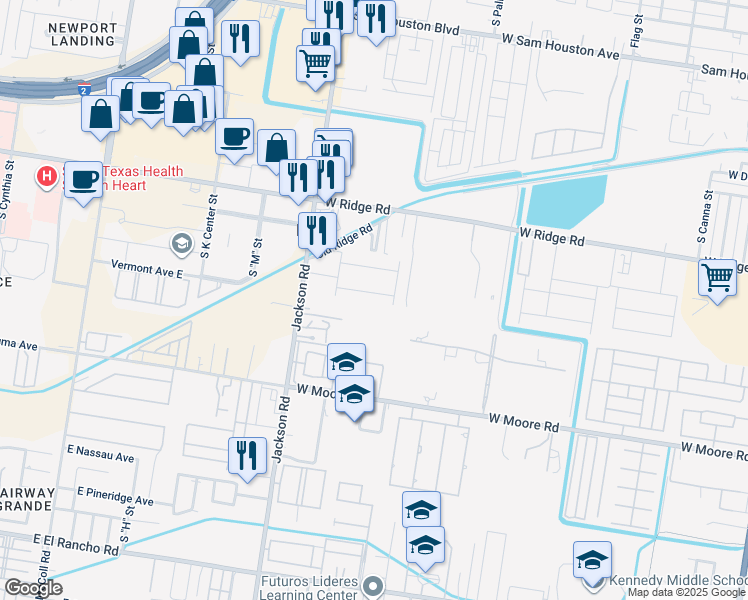 map of restaurants, bars, coffee shops, grocery stores, and more near 1701 West Smith Drive in Pharr