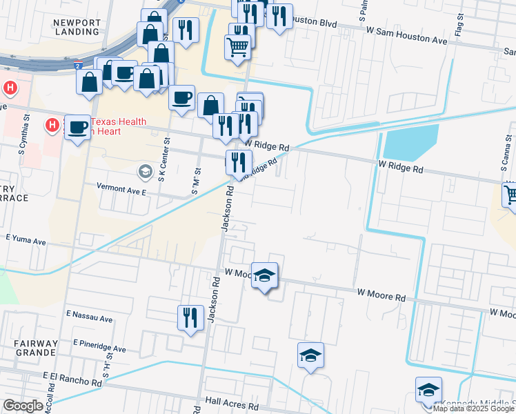 map of restaurants, bars, coffee shops, grocery stores, and more near 1713 West Smith Drive in Pharr