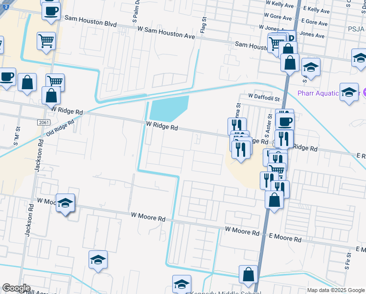 map of restaurants, bars, coffee shops, grocery stores, and more near 706 West Carmel Avenue in Pharr