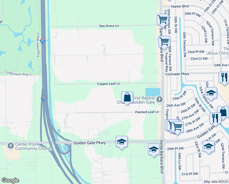 map of restaurants, bars, coffee shops, grocery stores, and more near 6828 Sterling Greens Drive in Naples