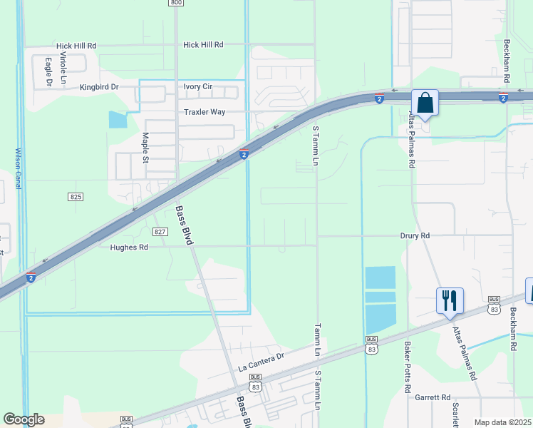 map of restaurants, bars, coffee shops, grocery stores, and more near 9201 West Expressway 83 in Harlingen