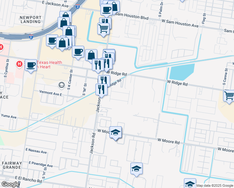 map of restaurants, bars, coffee shops, grocery stores, and more near 1714 West Garrison Drive in Pharr