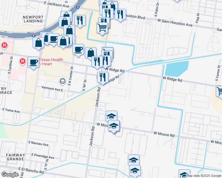 map of restaurants, bars, coffee shops, grocery stores, and more near 1714 West Garrison Drive in Pharr