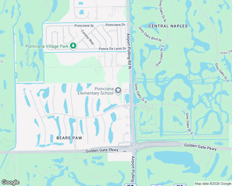 map of restaurants, bars, coffee shops, grocery stores, and more near 2875 Airport Pulling Rd N in Naples