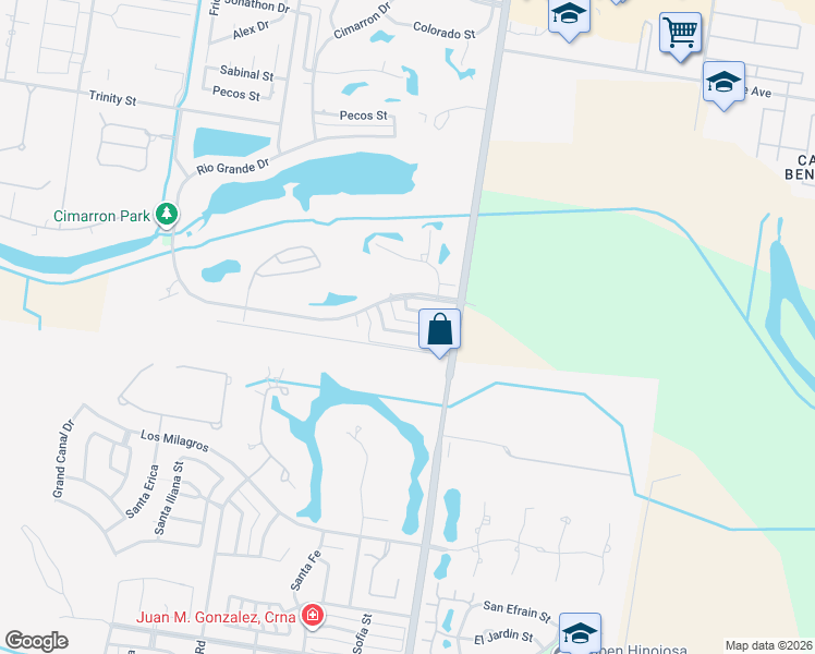 map of restaurants, bars, coffee shops, grocery stores, and more near 232 San Jacinto Street in Mission