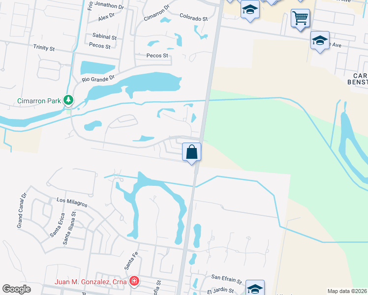 map of restaurants, bars, coffee shops, grocery stores, and more near 232 San Jacinto Street in Mission