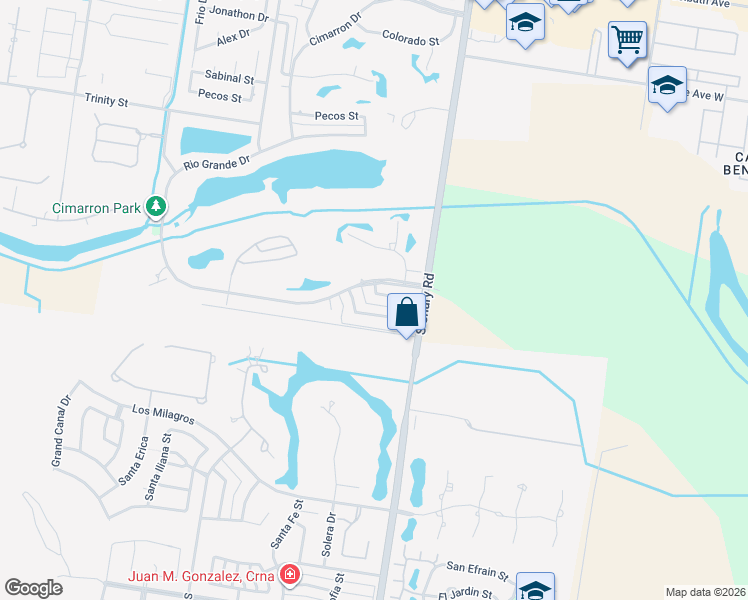 map of restaurants, bars, coffee shops, grocery stores, and more near 108 San Jacinto Street in Mission