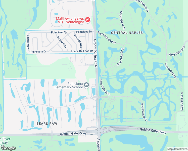 map of restaurants, bars, coffee shops, grocery stores, and more near 3021 Airport-Pulling Road in Naples
