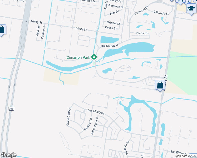 map of restaurants, bars, coffee shops, grocery stores, and more near 813 Rio Grande Drive in Mission