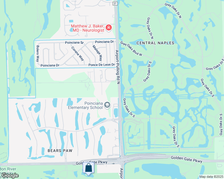 map of restaurants, bars, coffee shops, grocery stores, and more near 3021 Airport-Pulling Road in Naples