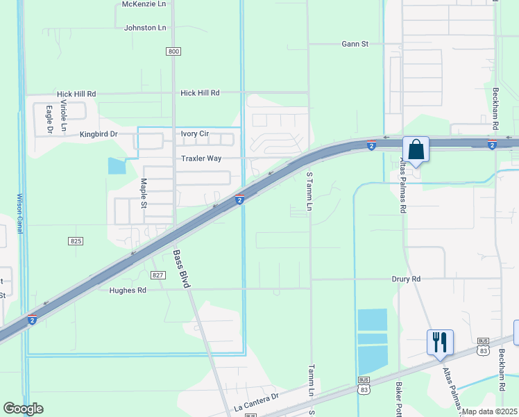 map of restaurants, bars, coffee shops, grocery stores, and more near 9201 West Expressway 83 in Harlingen