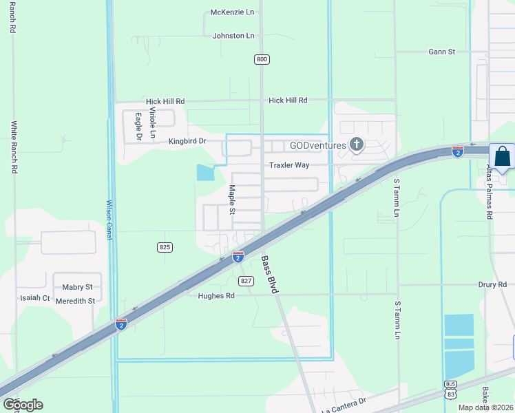map of restaurants, bars, coffee shops, grocery stores, and more near 14677 Oak Street in Harlingen