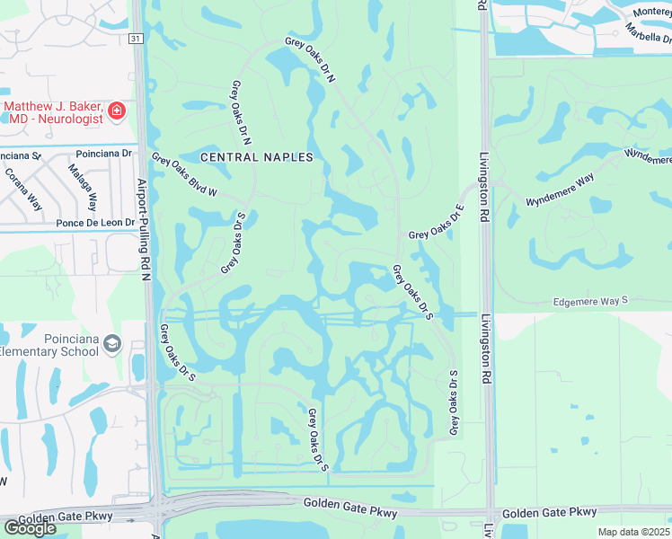 map of restaurants, bars, coffee shops, grocery stores, and more near China Berry Way in Naples