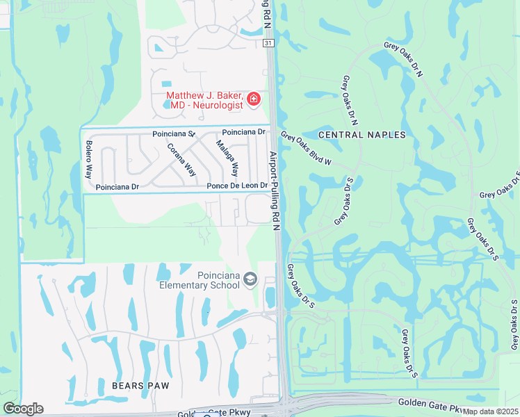 map of restaurants, bars, coffee shops, grocery stores, and more near 3243 Horse Carriage Way in Naples