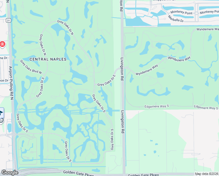 map of restaurants, bars, coffee shops, grocery stores, and more near 2822 Capistrano Way in Naples
