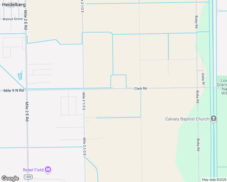 map of restaurants, bars, coffee shops, grocery stores, and more near 1223 Mile 9 North Road in Mercedes