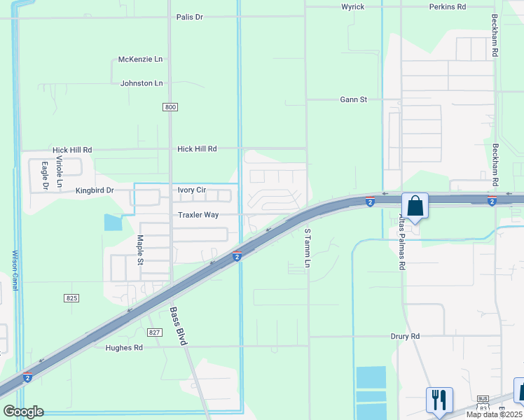 map of restaurants, bars, coffee shops, grocery stores, and more near 0 South Texas Street in Harlingen
