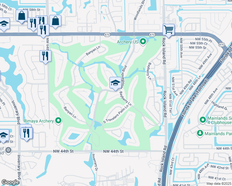 map of restaurants, bars, coffee shops, grocery stores, and more near in Sunrise