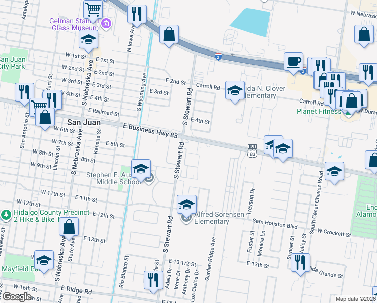 map of restaurants, bars, coffee shops, grocery stores, and more near 83 East 6th Street in San Juan