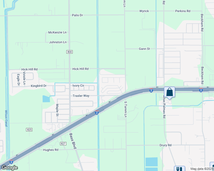 map of restaurants, bars, coffee shops, grocery stores, and more near North Cameron Street in Harlingen