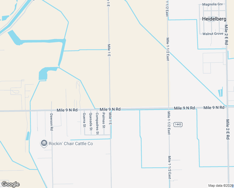 map of restaurants, bars, coffee shops, grocery stores, and more near 2928 Mile 9 North Road in Mercedes