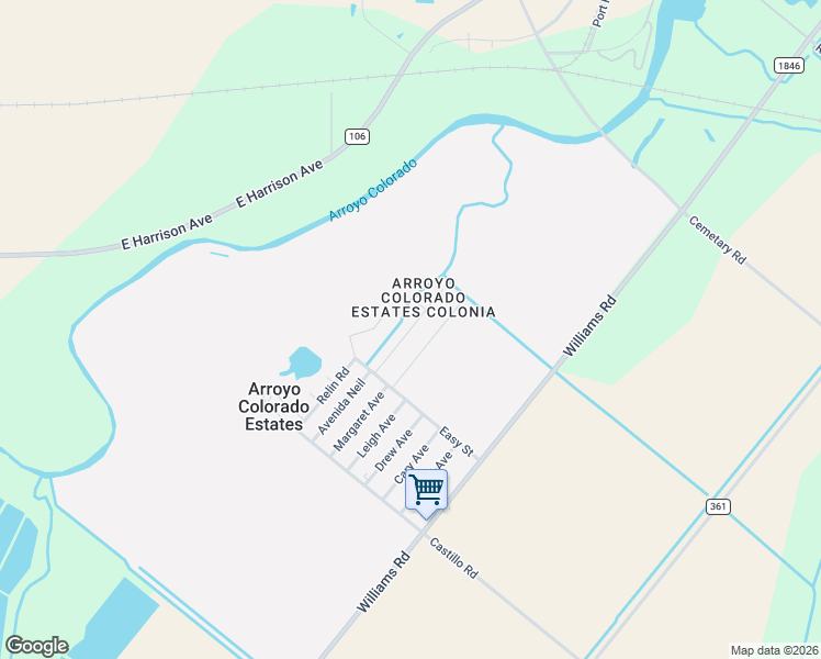 map of restaurants, bars, coffee shops, grocery stores, and more near Stella Avenue in Arroyo Colorado Estates