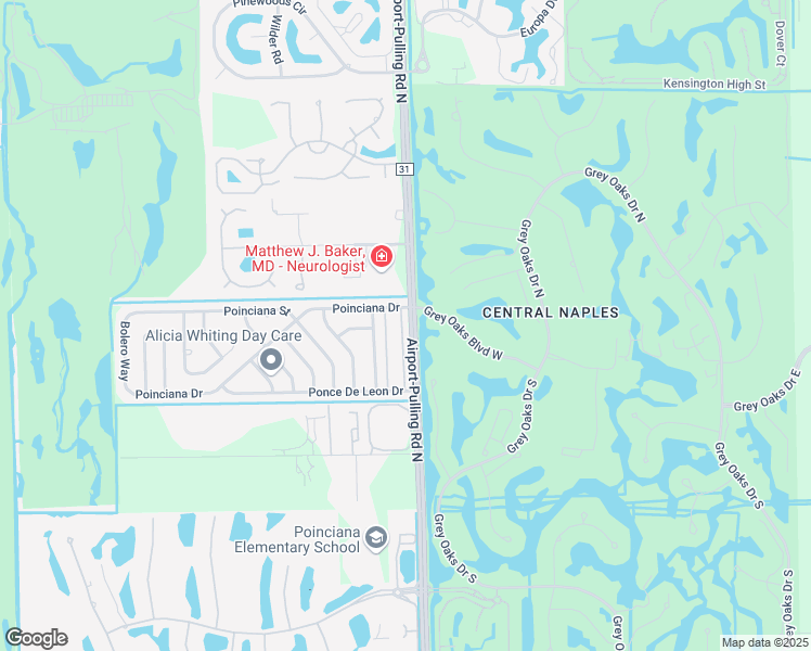 map of restaurants, bars, coffee shops, grocery stores, and more near 3325 Airport-Pulling Road North in Naples